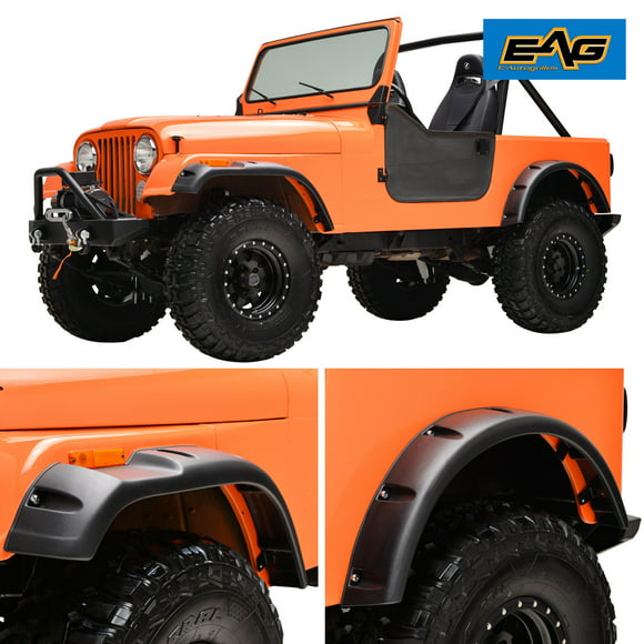 ECOTRIC Fender Flare Flares Full Kit for Jeep CJ CJ5 CJ7 1955-1986 Direct Replacement for Part#11601.01
